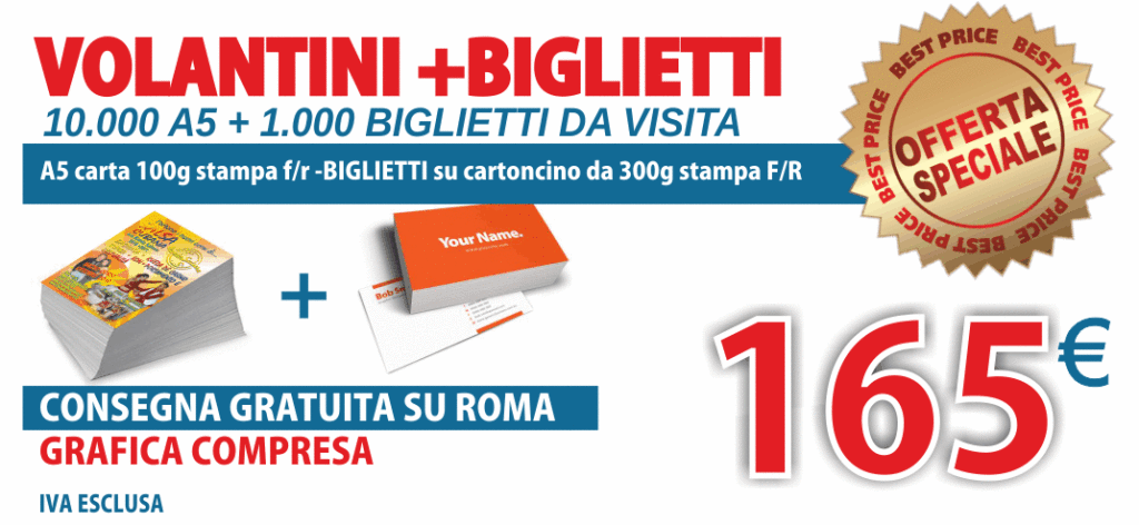 offerta stampa volantini a roma