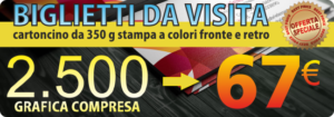 offerta di servizi di stampa di biglietti da visita a roma