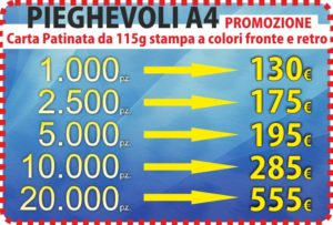  Offerta stampa Pieghevoli per pizzerie a roma, promozione limitata