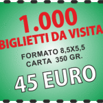 1000 biglietti da visita in offerta speciale roma